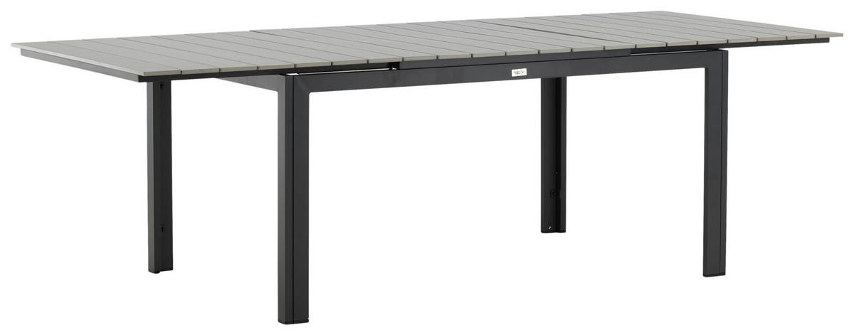 Gartentisch Levels ca. 160x100x75 cm Grau/Schwarz - Schwarz/Grau, KONVENTIONELL, Metall (160/100/75cm) - Gardenson