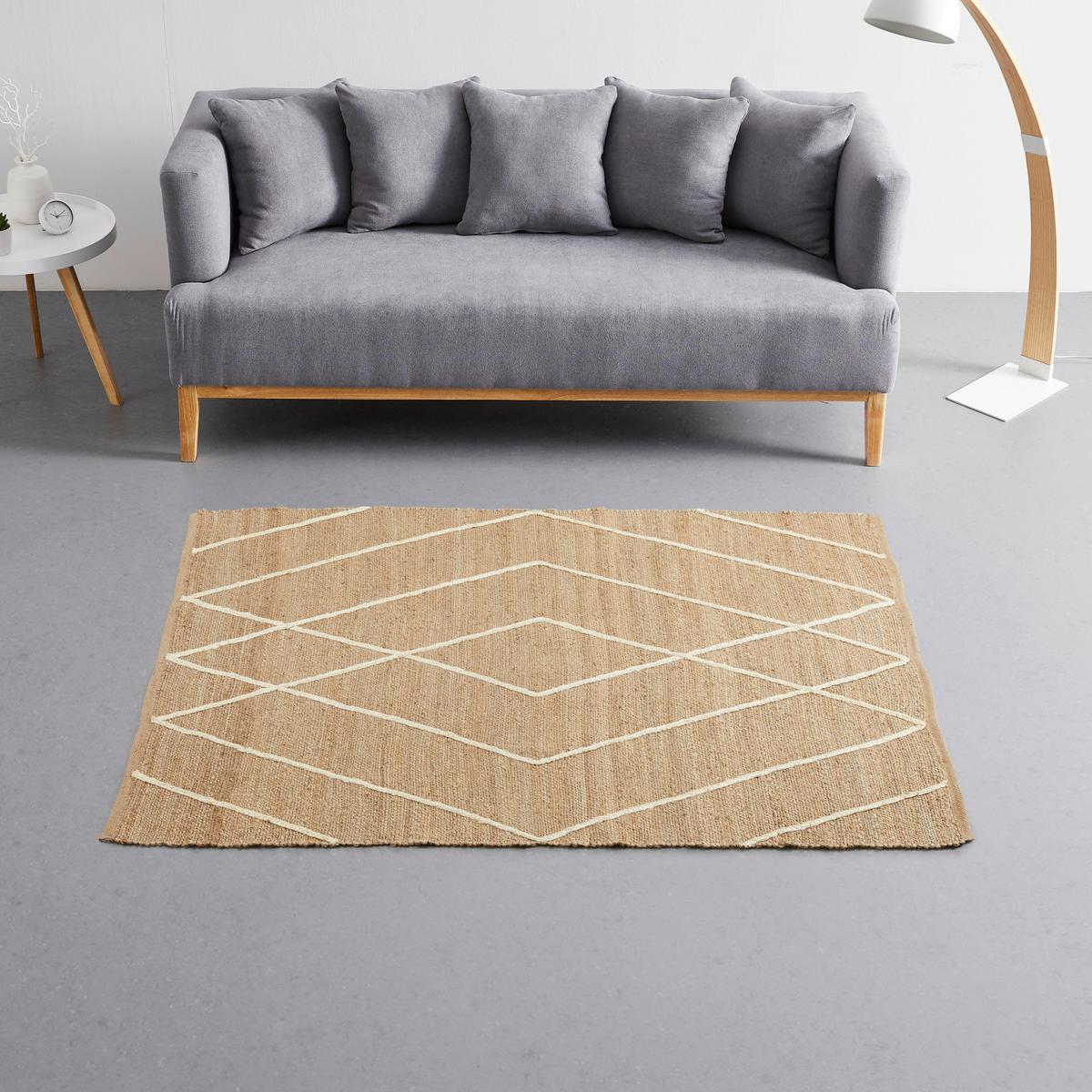 Kézi Szövésű Szőnyeg Aran 1 - bézs/fehér, Modern, textil (150/210cm) - Bessagi Home