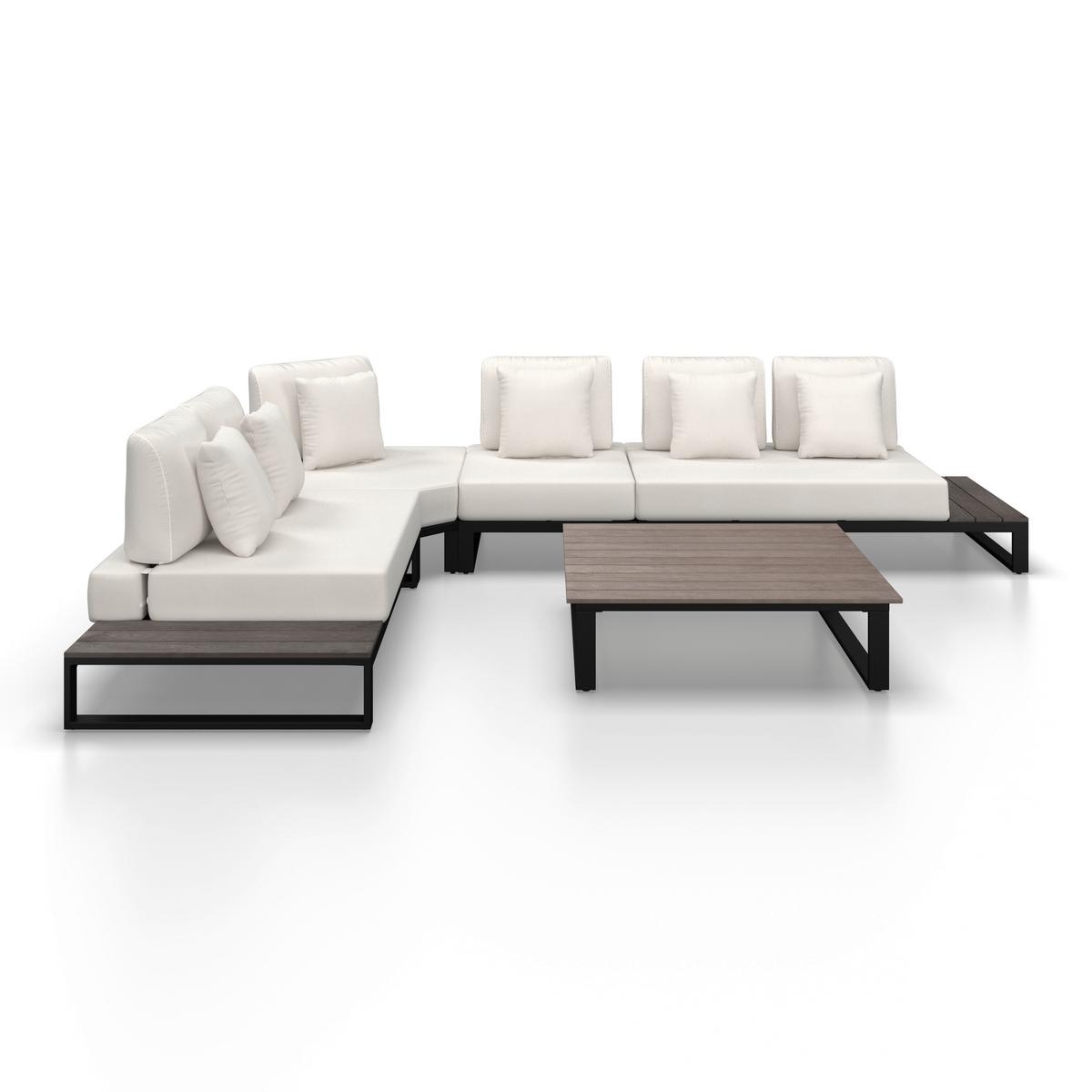 Garnitură grădină Silvano - alb/negru, Modern, plastic/metal (323/79cm) - Bessagi Garden