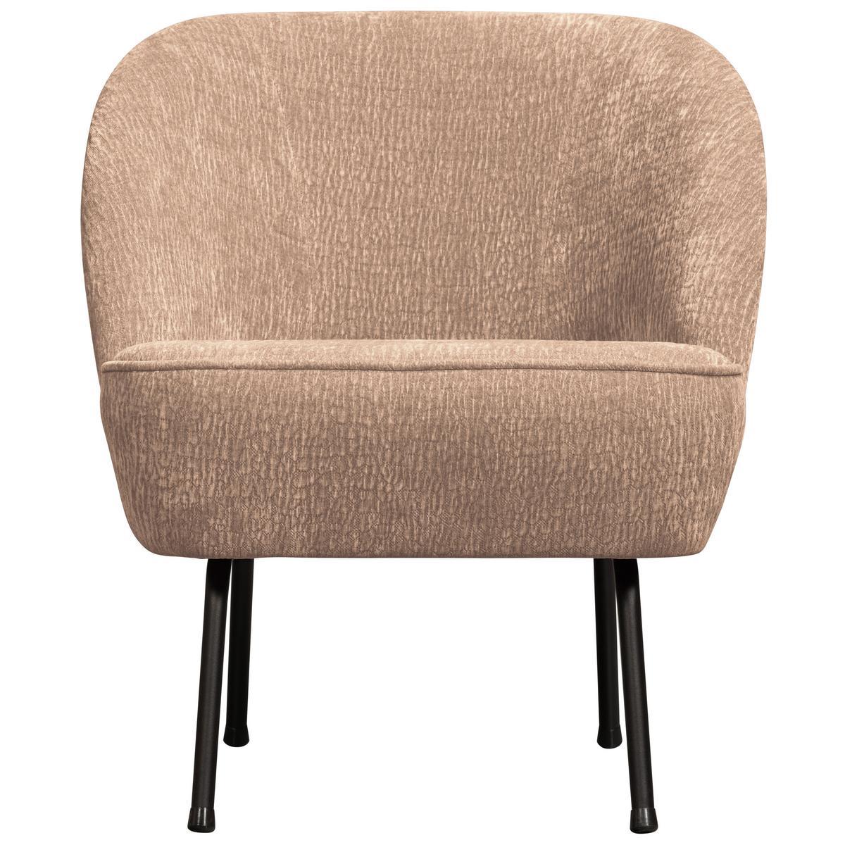 SESSEL Vogue Sandfarben B: 57 cm - Sandfarben/Schwarz, Design, Textil/Metall (57/69/70cm) - Livetastic