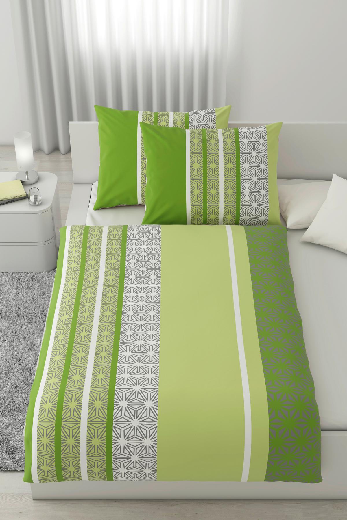 Posteljina Sara 200x200/2x60x80cm - zelena, tekstil (200/200cm) - Based
