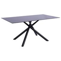 Étkezőasztal Piero - fekete, Lifestyle, Üveg/fém (150/76/90cm) - Mömax