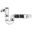 Spültischröhren- Siphon - Weiß, MODERN, Kunststoff