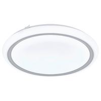 Led-deckenleuchte Frantoio - Chromfarben/Weiss, Modern, Kunststoff/Metall (38/6cm) - Eglo