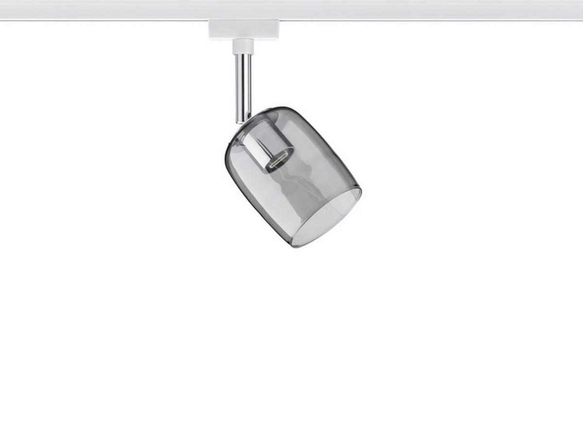 Schienensystem-Strahler Spot Blossom max. 10 Watt - Transparent/Weiß, Design, Glas/Metall (7,4/12,8/11,5cm) - Paulmann