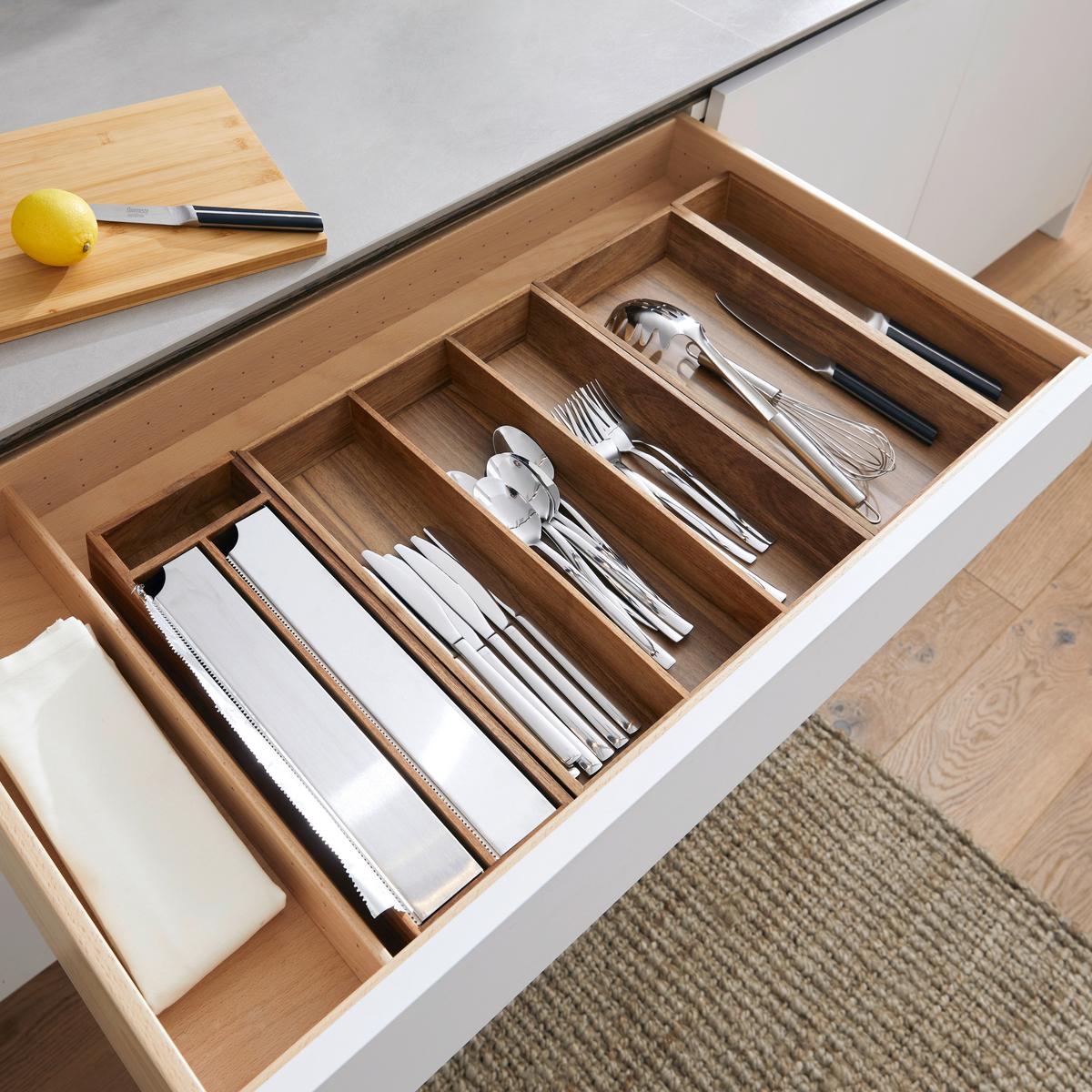 Besteckeinsatz Kristian in Naturfarben - Naturfarben, Modern, Holz (38,3/10/5,5cm) - Zandiara