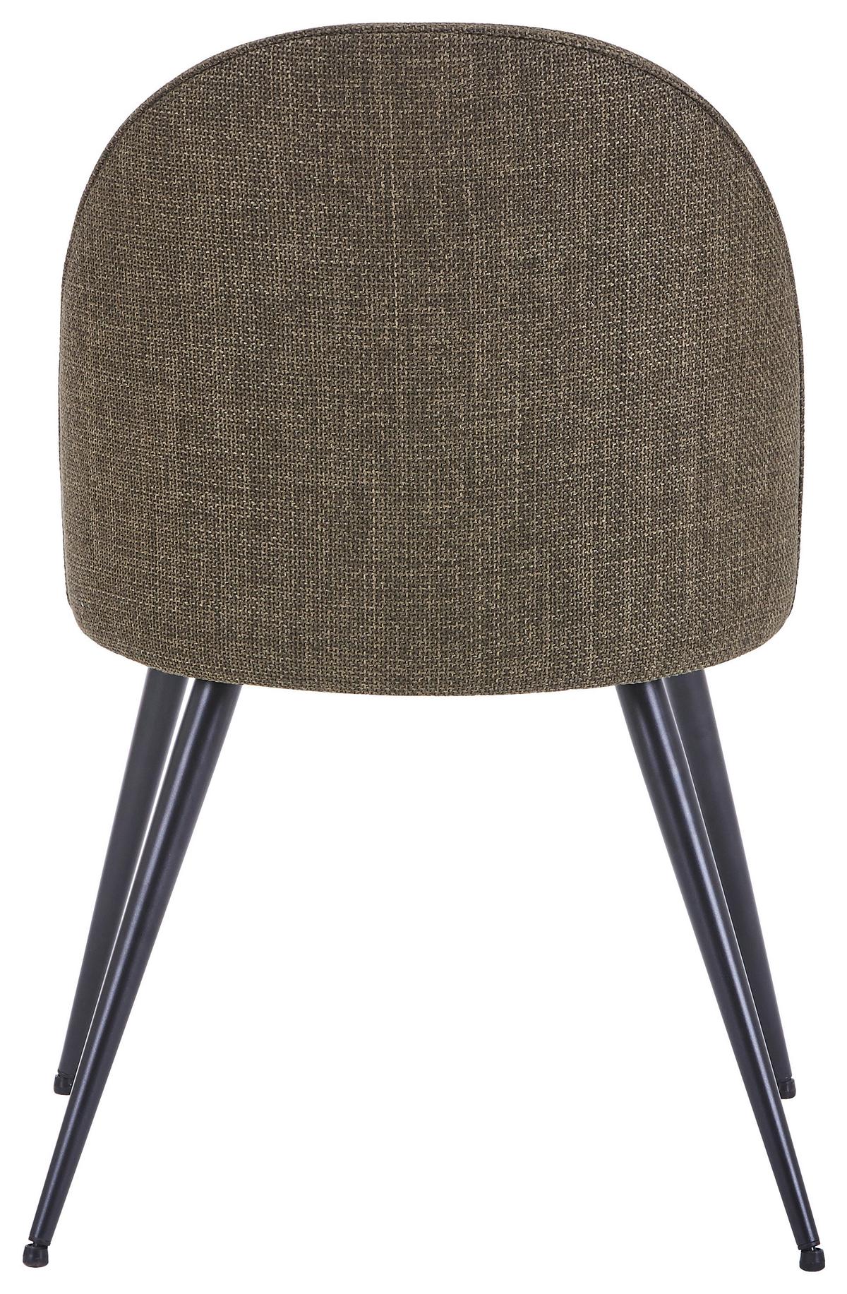 Stuhl Lotte Dunkelgrün - Dunkelgrün/Schwarz, Lifestyle, Textil/Metall (49.5/83.5/53.5cm) - Mömax