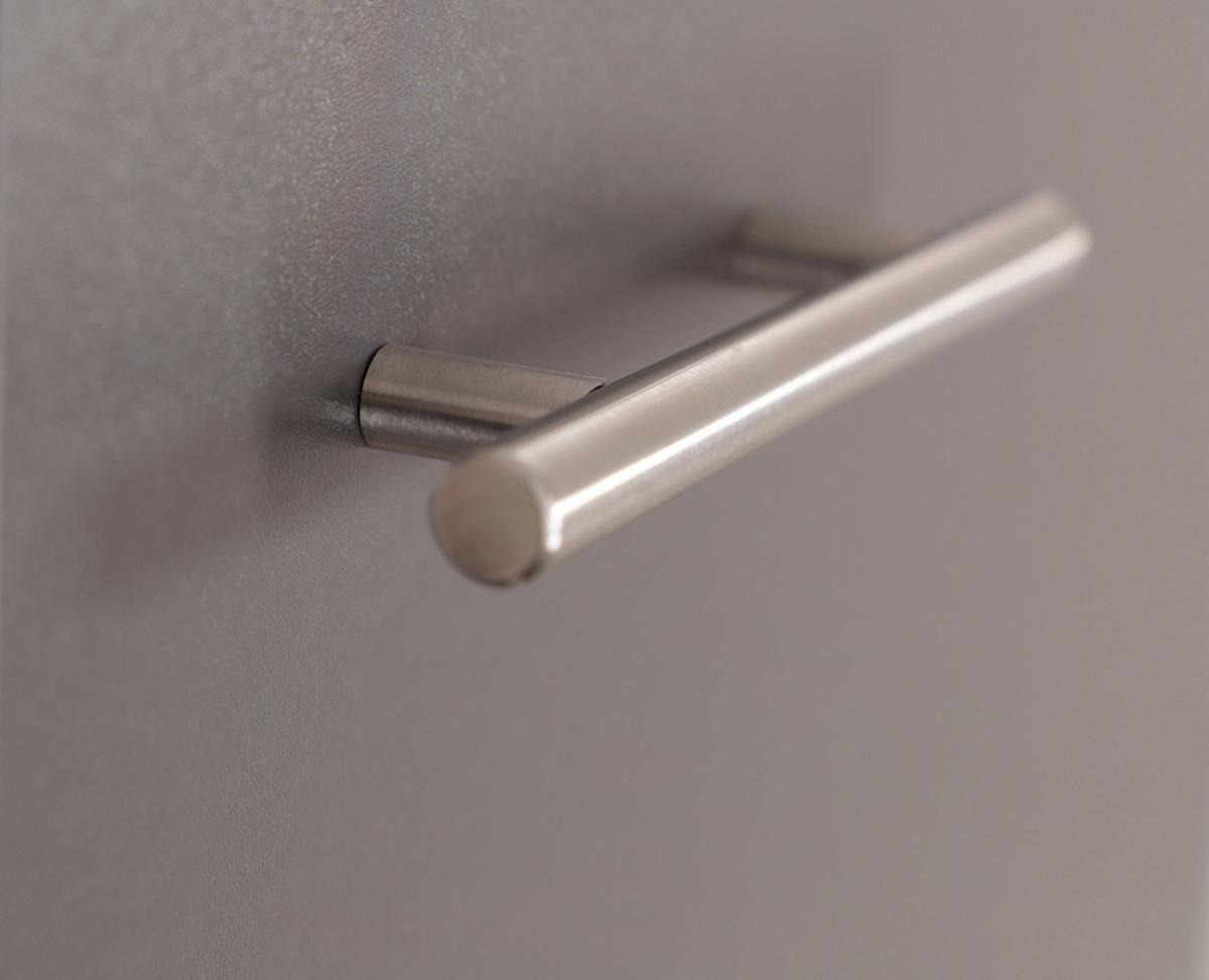 Apothekerschrank MERLE Grau/Eichefarben - Eichefarben/Silberfarben, Basics, Holzwerkstoff/Metall (30/200/60cm) - Respekta