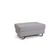 Hocker in Hellgrau - Chromfarben/Hellgrau, MODERN, Textil/Metall (64/43/92cm) - PREMIUM LIVING