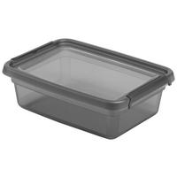 Tárolódoboz Blacky - Kb. 8,5l - fekete/áttetsző, Modern, műanyag (28/38/12cm) - Mömax