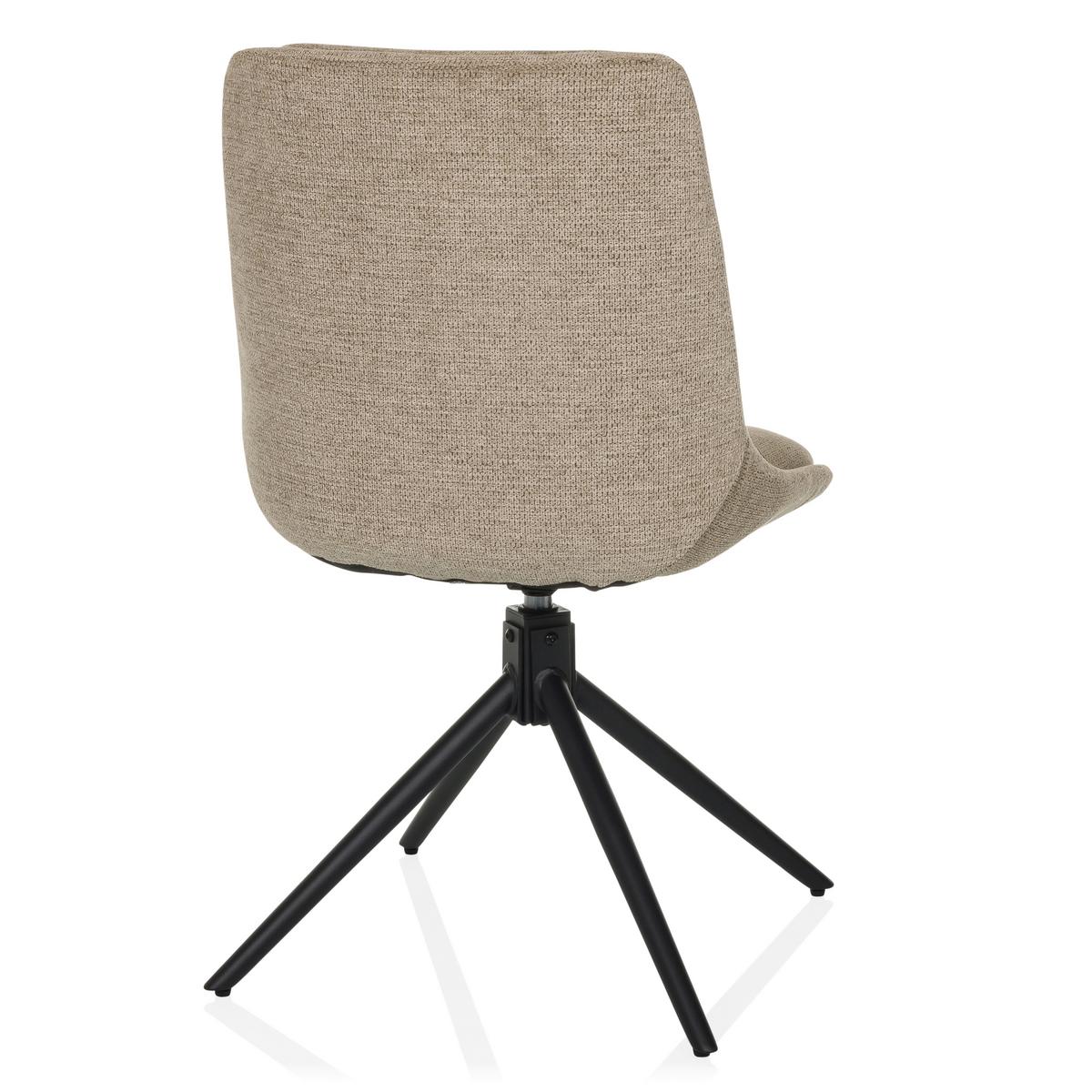 Vrtljivi Stol Tarviso I, Bež - črna/bež, Moderno, kovina/tekstil (53/89/58cm) - MID.YOU