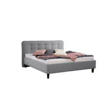Polsterbett Alian Grau ca. 180x200 cm - Schwarz/Grau, MODERN, Holz/Textil (180/200cm) - Livetastic