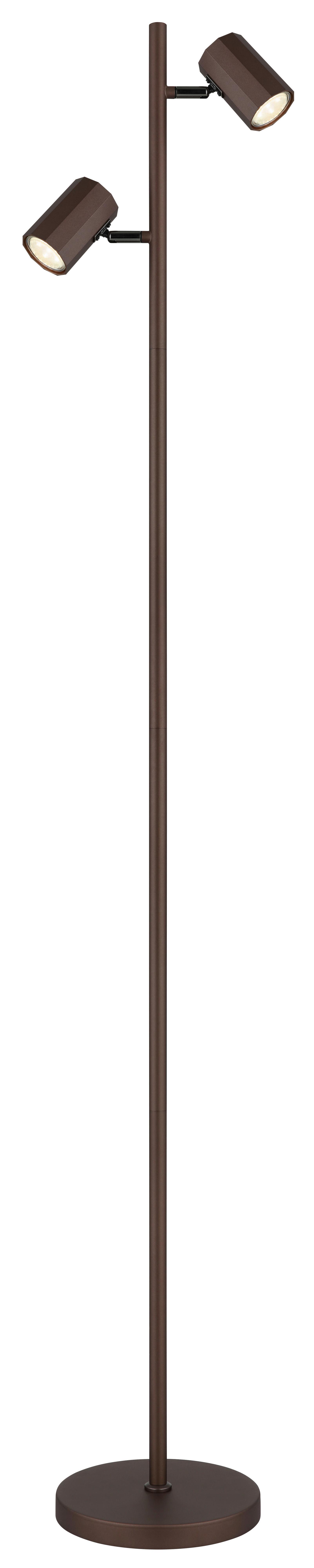 Stehleuchte James Bronzefarben max. 25 Watt - Bronzefarben, Design, Metall (27/22/158cm) - Globo