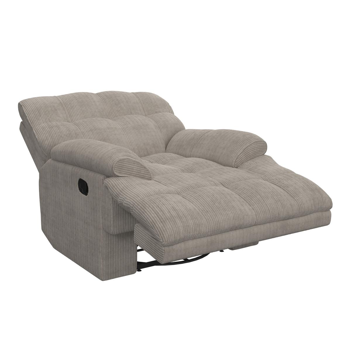 Sessel Natalie Hellgrau/Cord - Schwarz/Grau, MODERN, Holz/Textil (98/94/106cm) - Bessagi Home