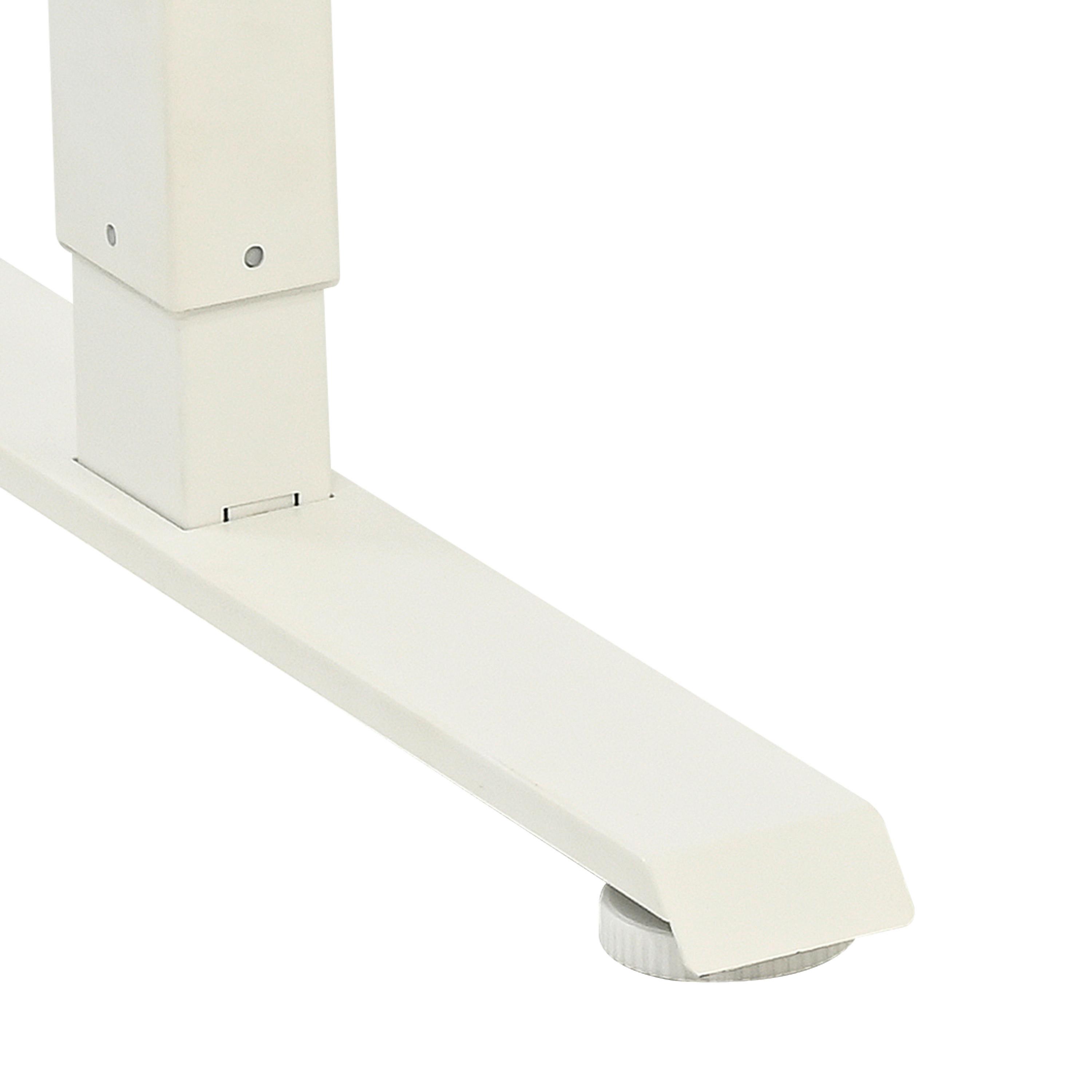SKRIVBORD CHARLIE - vit, Modern, metall/trämaterial (120/60/72-118cm) - Mömax