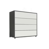 Kommode Mailand Typ 3 Anthrazit/Weiß - Anthrazit/Schwarz, MODERN, Holzwerkstoff/Kunststoff (79/73/33cm) - MID.YOU
