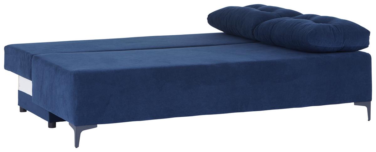 Canapea extensibila PARIS - albastru/negru, Modern, metal/lemn (200/98/90cm)