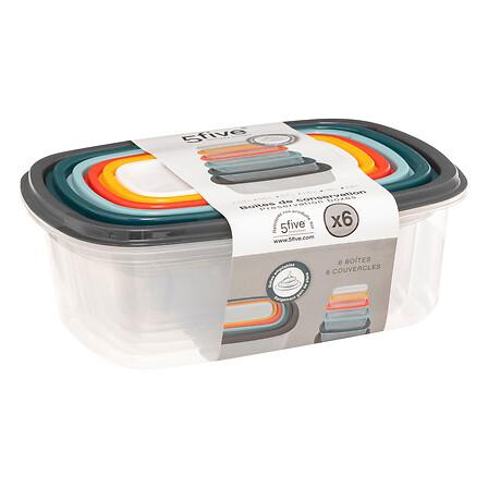 Set Kutija Za Hranu Colors 6 - Osnovno (26/9/19cm)