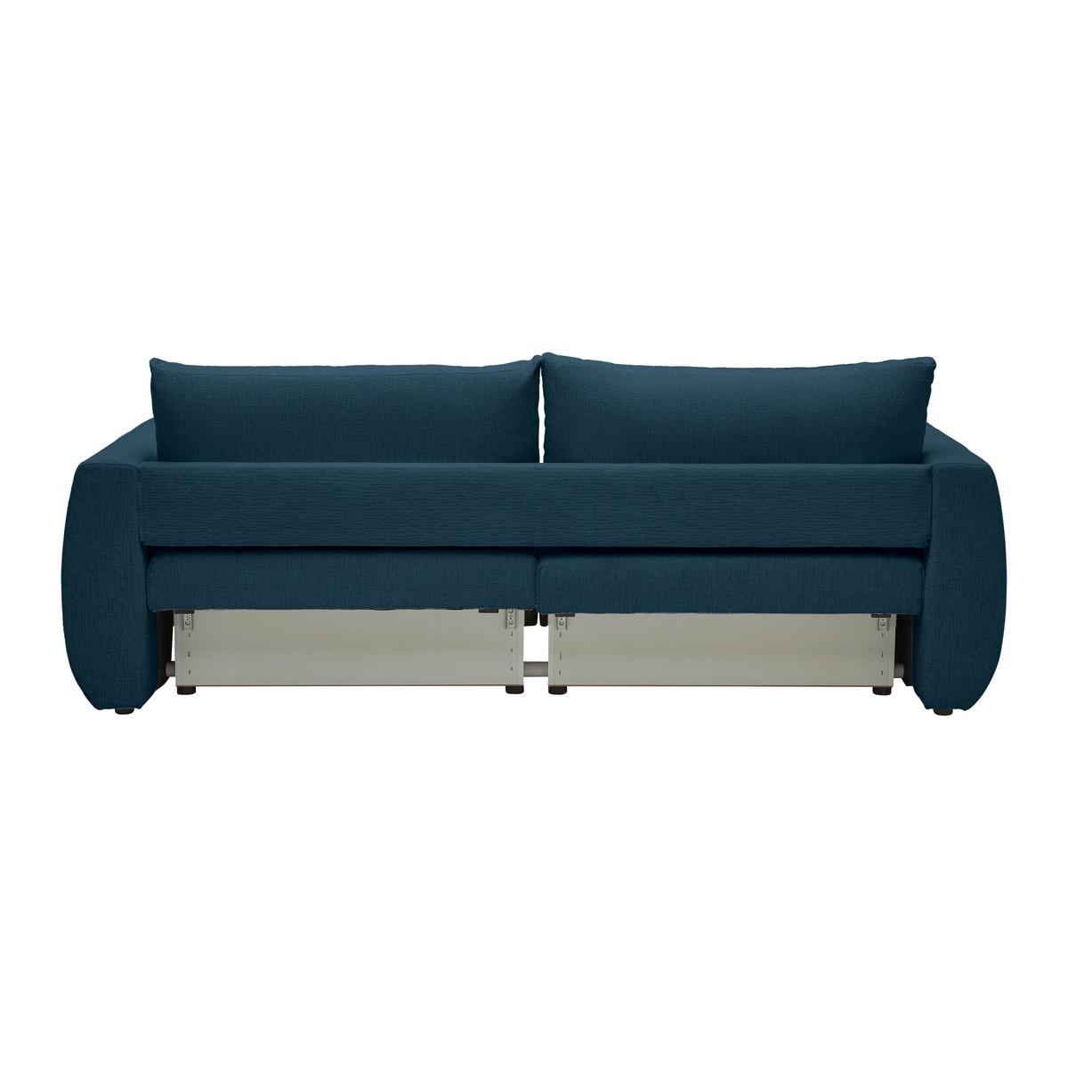 Schlafsofa Bologna Dunkelblau - Schwarz/Dunkelblau, Kunststoff/Textil (245/74-90/104cm) - Mömax