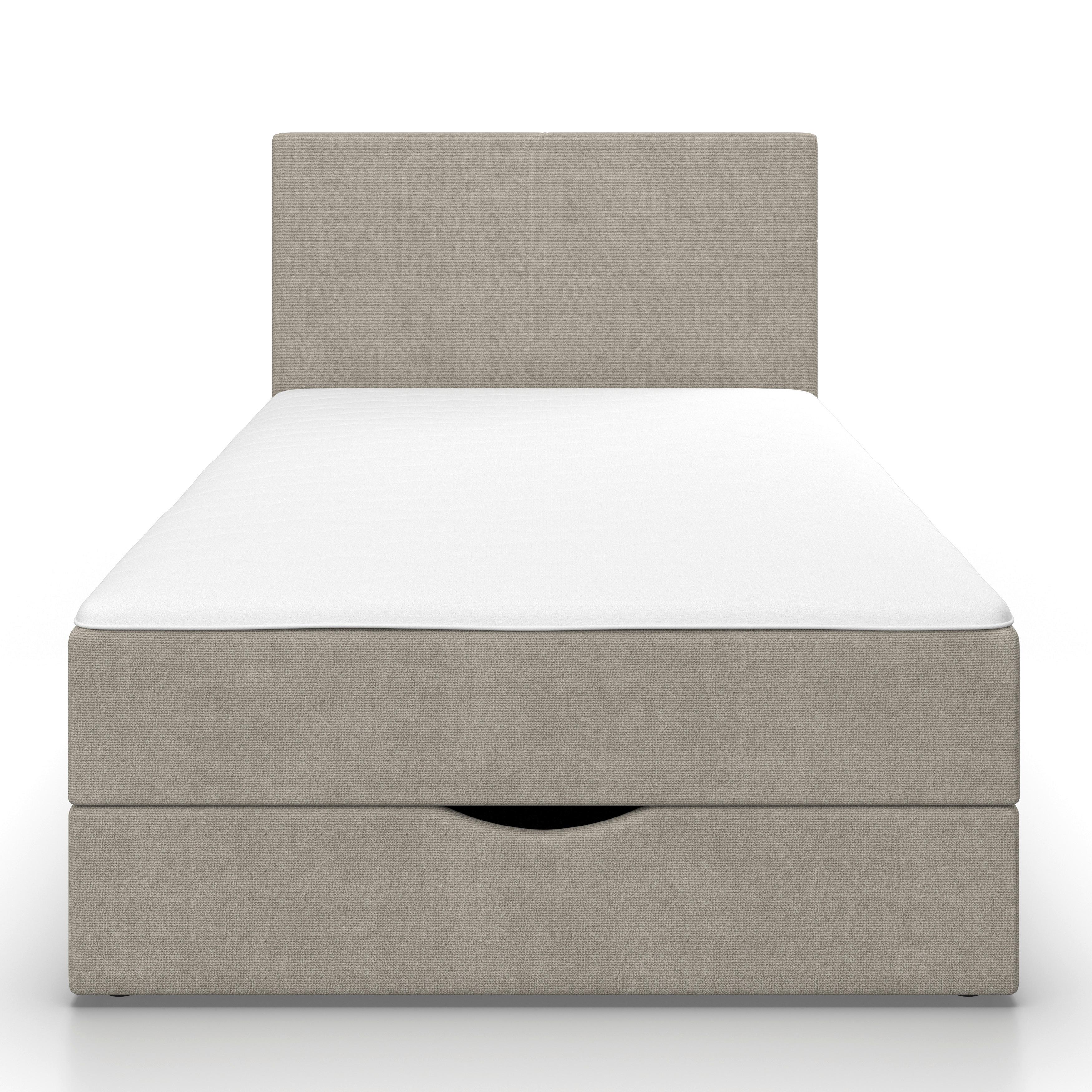 BOXSÄNG ACE - beige/svart, Modern, trä/textil (120/200cm) - Bessagi Home