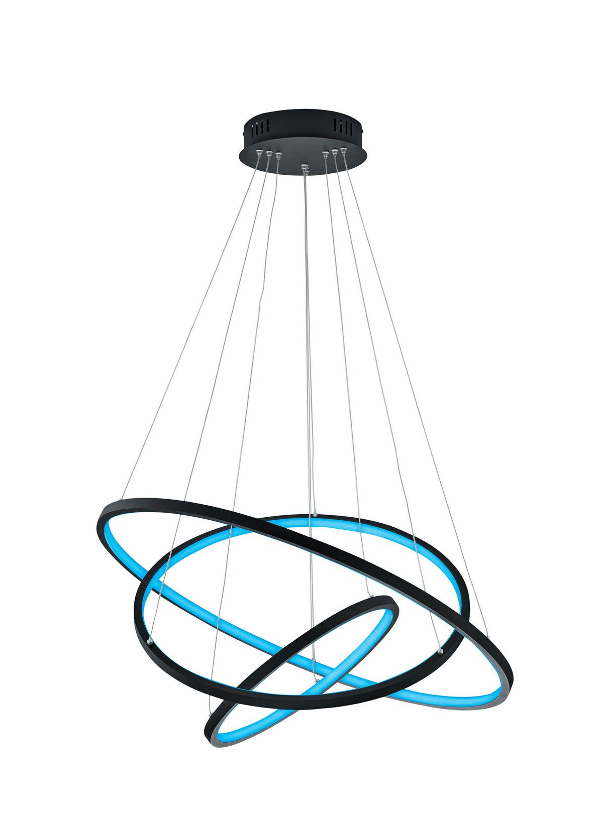 LED-Hängeleuchte Aaron Anthrazit max. 80 Watt - Anthrazit, Basics, Metall (80/150cm) - Trio Leuchten