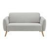 Sofa Pia Hellgrau Webstoff - Hellgrau/Naturfarben, MODERN, Holz/Textil (146/76/75cm) - Bessagi Home