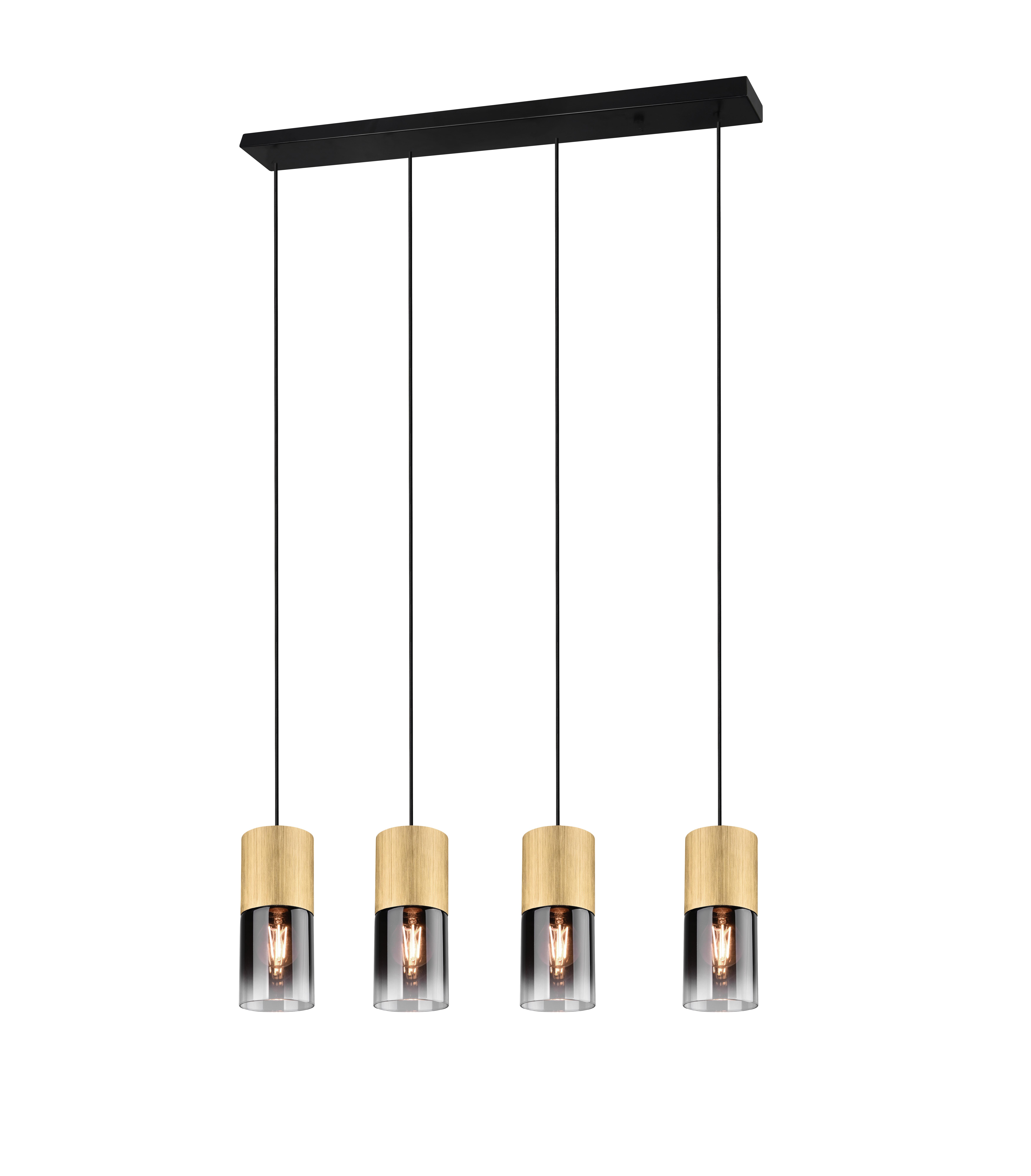 LAMPA WISZĄCA 310600454 ROBIN - kolor mosiężny, Design, metal/szkło (10/150cm) - Trio Leuchten