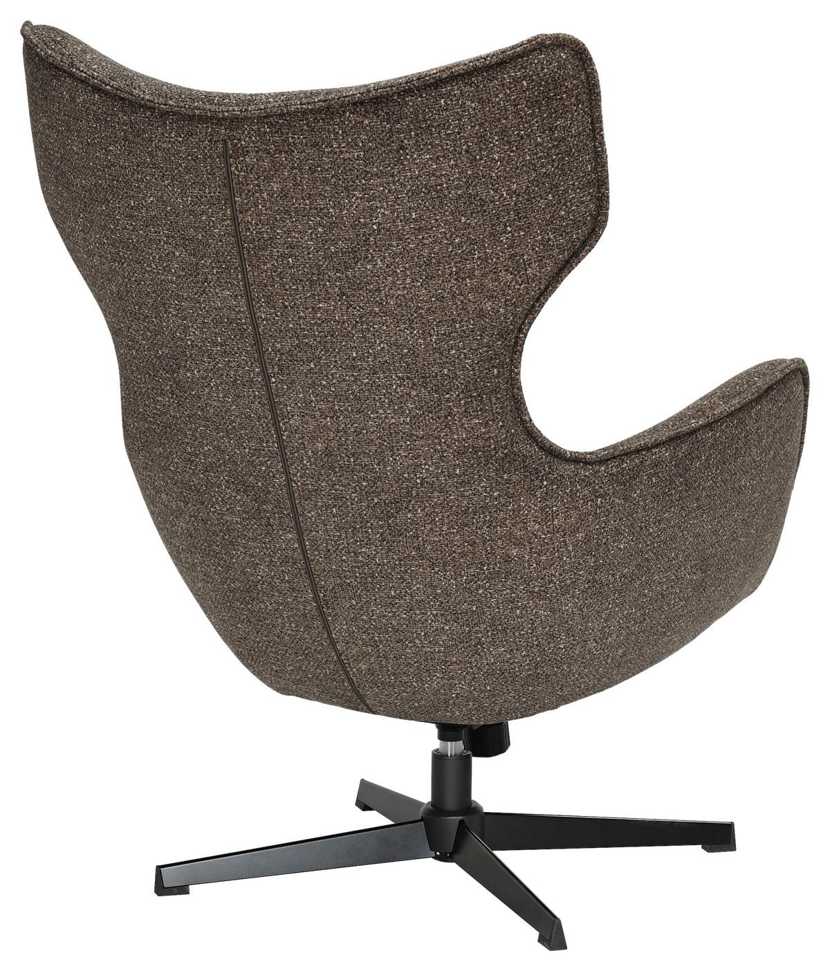 Fotelj Flavio, Sivorjava - črna/sivorjava, Moderno, kovina/tekstil (74/98/83cm) - Mömax