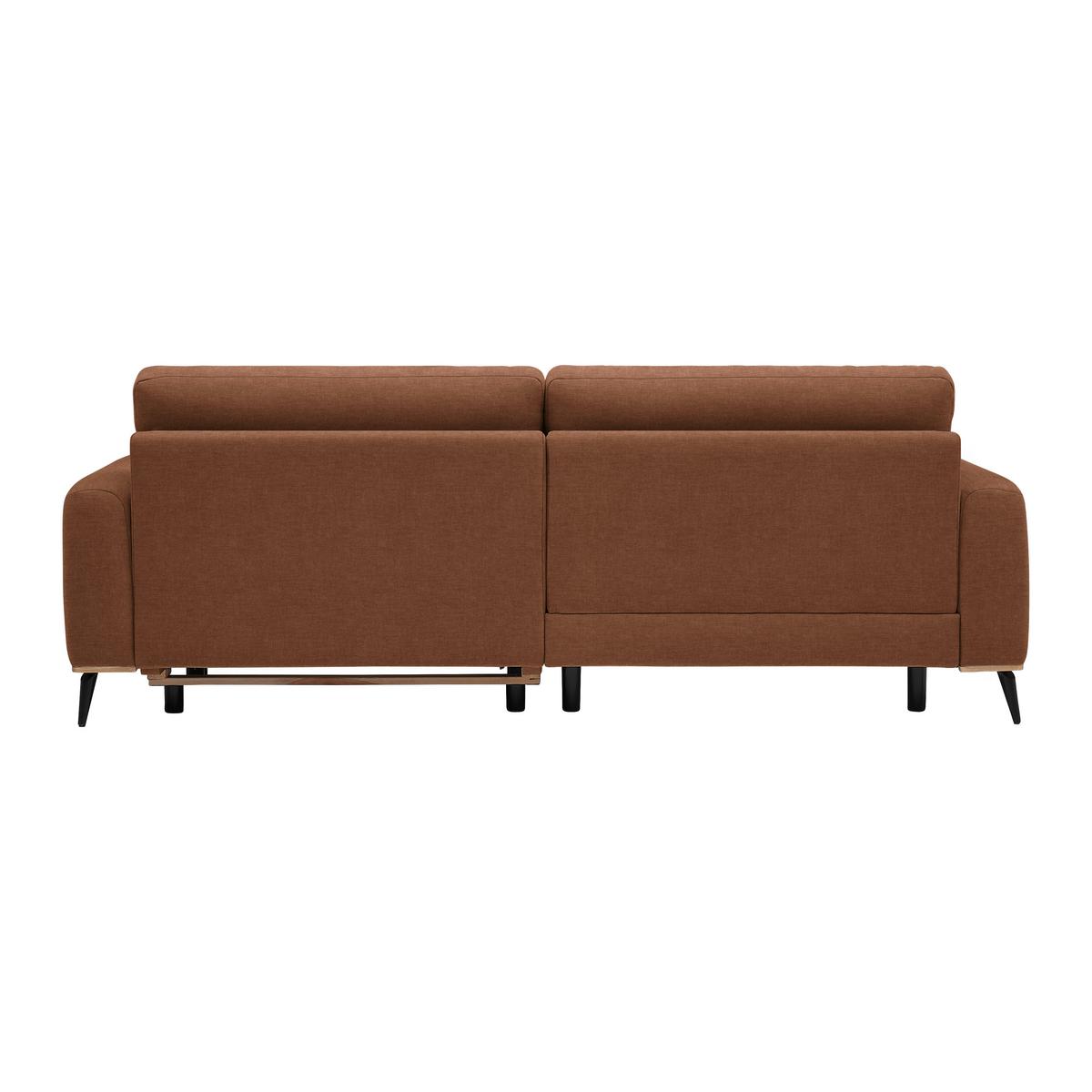 Wohnlandschaft Romeo Rostfarben - Rostfarben/Schwarz, KONVENTIONELL, Holz/Textil (167/87/234cm) - Zandiara