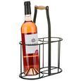 Palacktartó Vinzenz - Fekete, Fa/Fém (22/31,5/12cm) - Zandiara