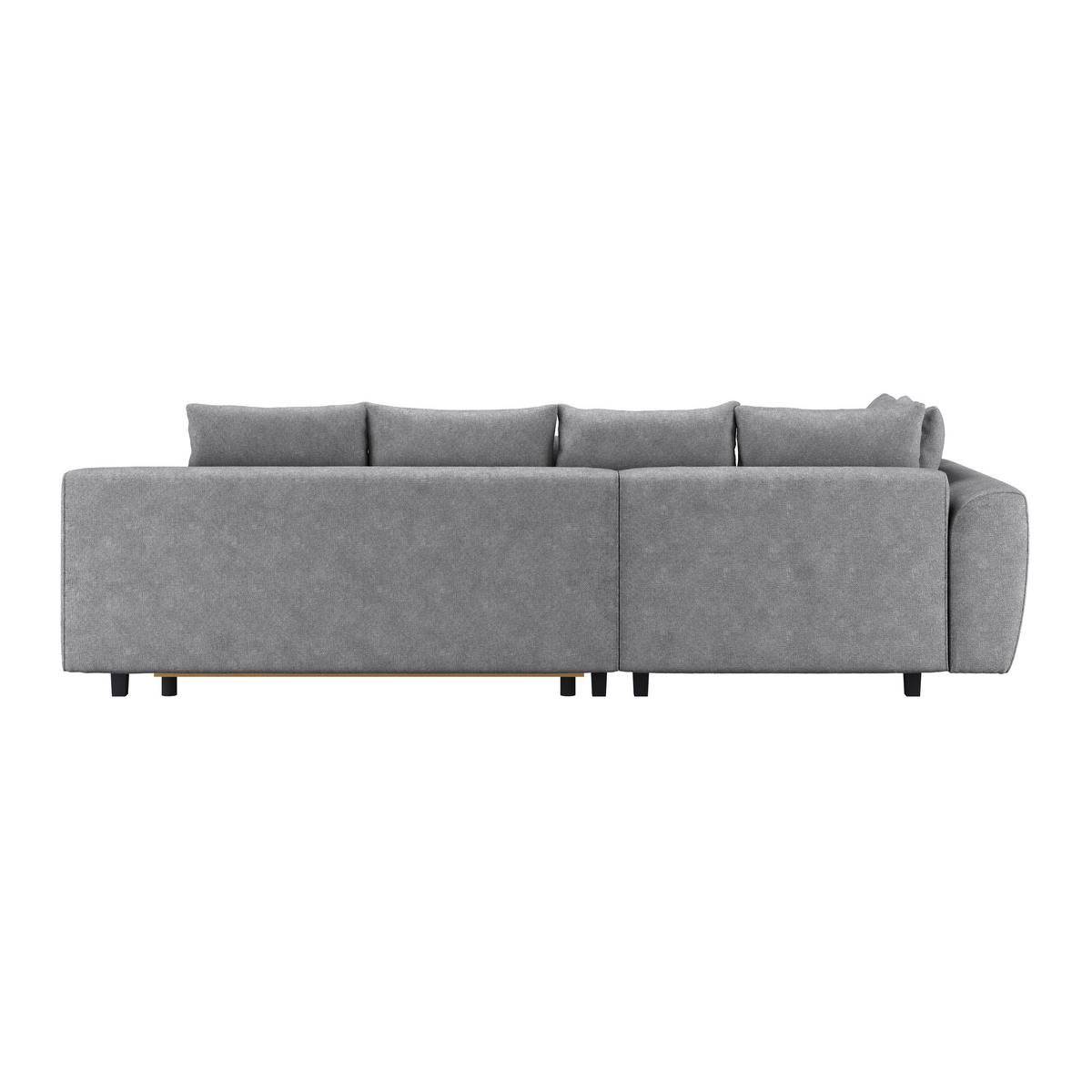 Kutna Garnitura Mendoza - siva/crna, Design, tekstil/drvo (197/309cm) - Modern Living