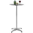 Bartisch aus Aluminium - Silberfarben, Metall (60/110cm) - Mömax modern living Bartisch aus Aluminium - Silberfarben, Metall (60/110cm) - Mömax modern living