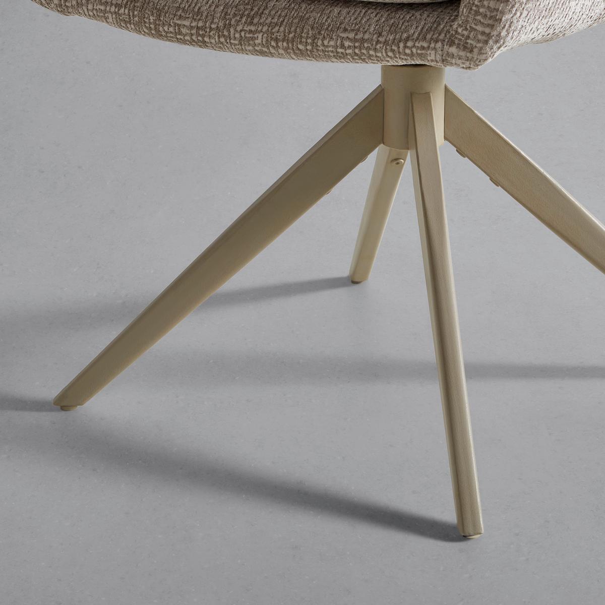 Armlehnstuhl Lony Beige drehbar - Beige, MODERN, Textil/Metall (60/89/69cm) - Mömax