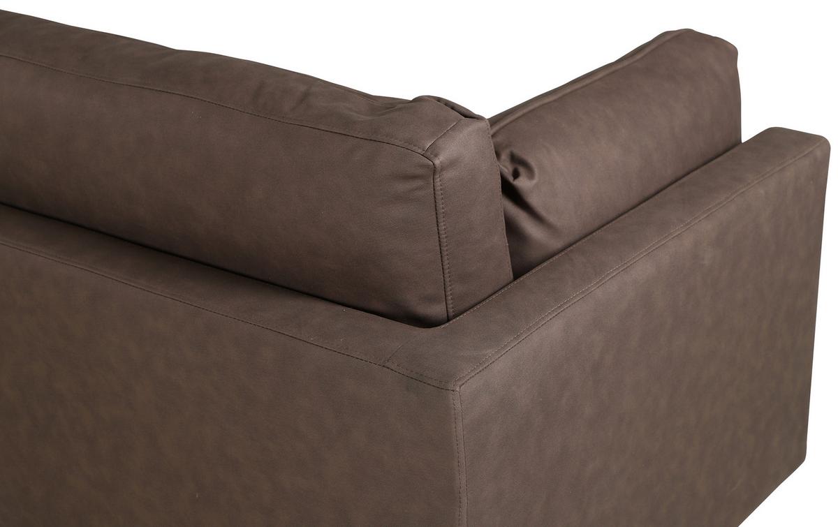 2-SITZER-SOFA BOOM - Schwarz/Braun, Design, Textil/Metall (203/84/90cm) - Livetastic