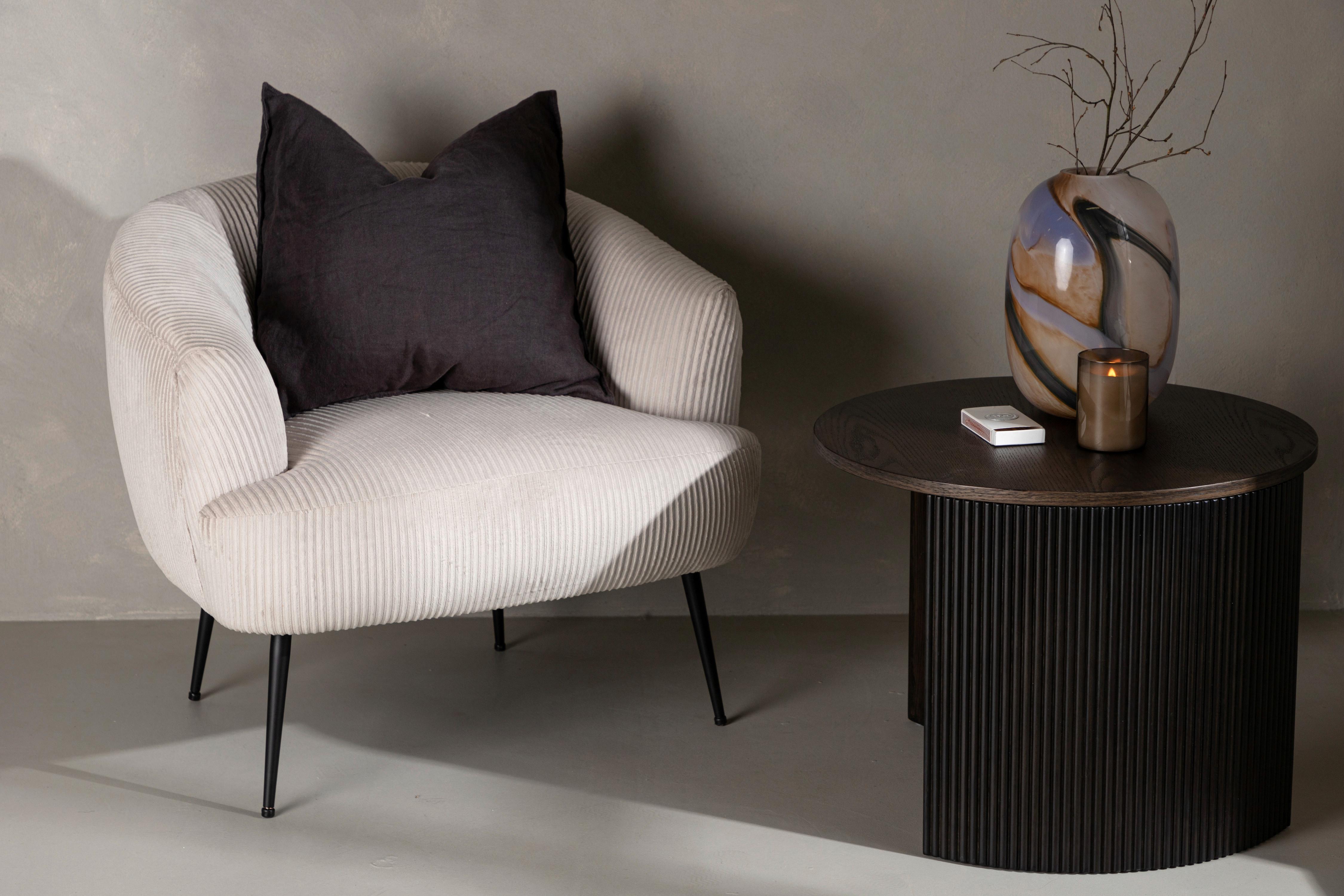 SESSEL DERRY - Beige/Schwarz, Design, Textil/Metall (70/68.5/79cm) - Livetastic