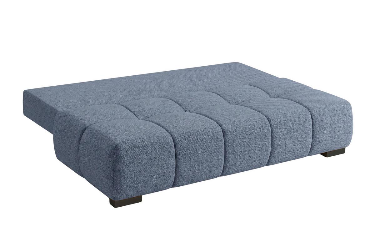 Boxspringsofa Bob Blau - Blau/Chromfarben, KONVENTIONELL, Holzwerkstoff/Kunststoff (209/90/105cm) - Based