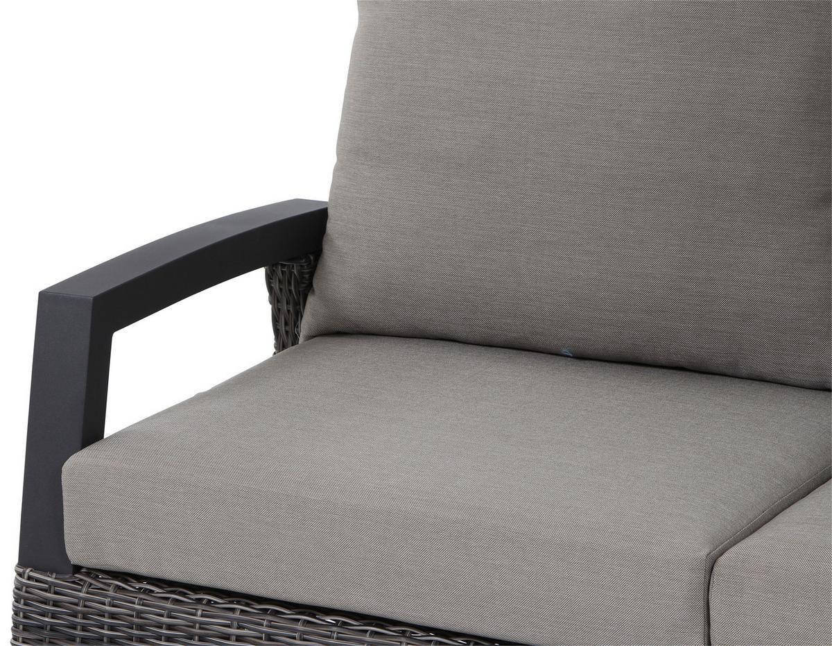 Loungegarnitur Corido Grau - Grau, Basics, Keramik/Kunststoff (83/103/160cm) - Siena Garden