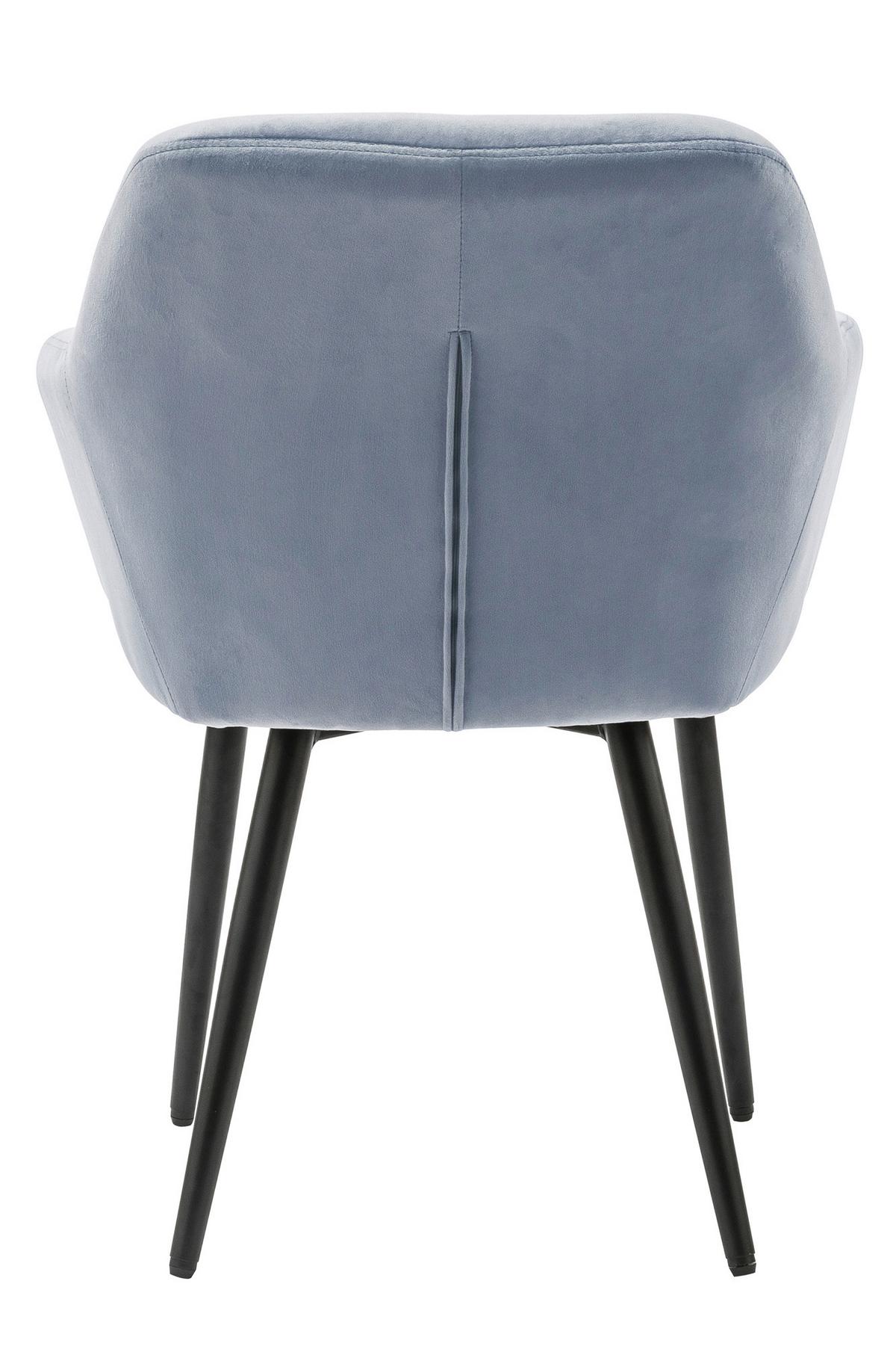 Naslanjač Samt, Svetlo Siva - črna/svetlo siva, Moderno, kovina/tekstil (61/85/45cm) - Livetastic