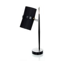 Tischleuchte Tischlampe Novum 110 - Schwarz, Trend, Textil/Metall (25/29/69cm) - Kayoom