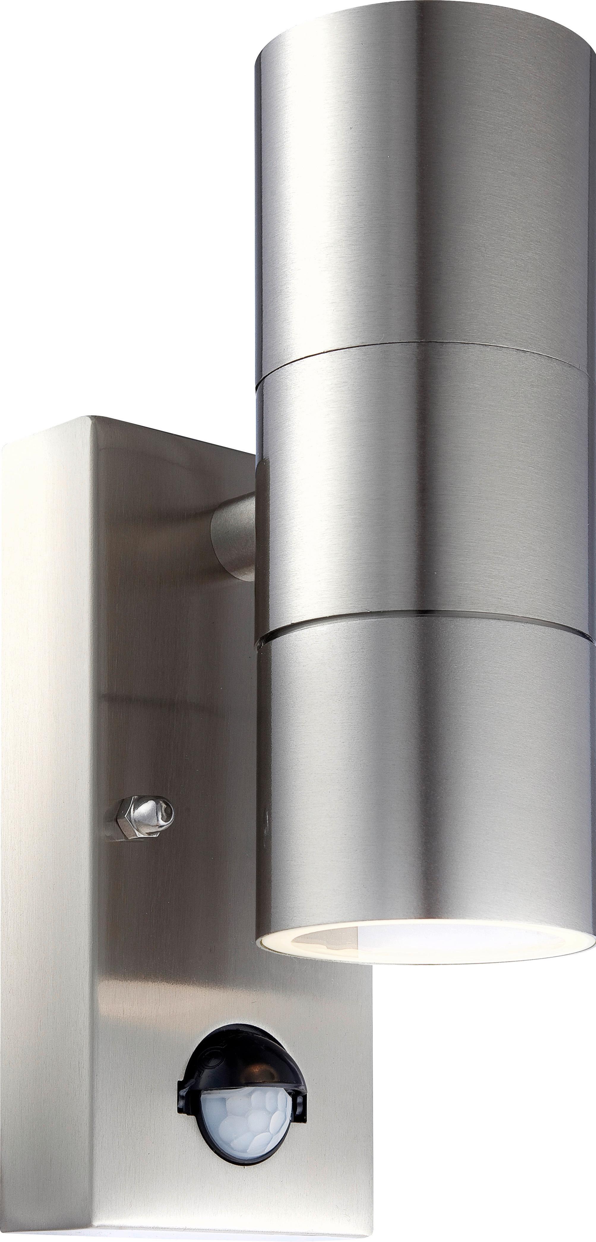 Zidna Svjetiljka Vanjska 3201-2sl Style - boje oplemenjenog čelika/prozirno, Basics, staklo/metal (7/21,5cm) - Globo