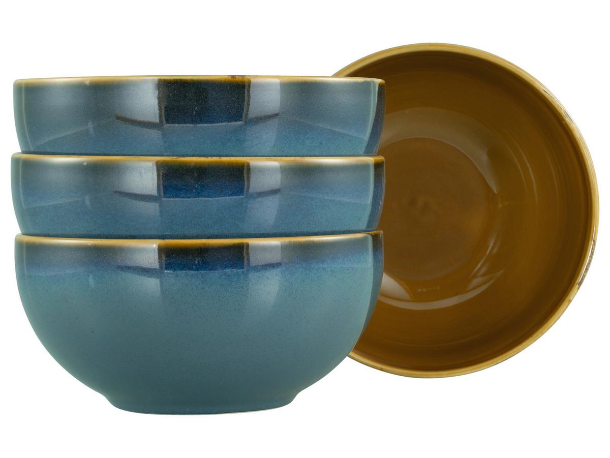 Schüsselset Mallorca Blau/Braun, 4-teilig - Blau/Braun, Basics, Keramik (17,5cm) - Creatable