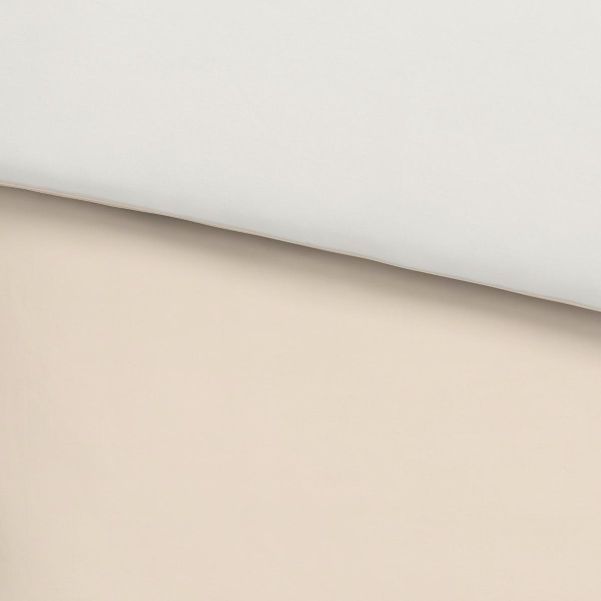 Bettwäsche Annika in Weiß/Beige ca. 135x200cm - Beige/Weiß, Textil (135/200cm) - Modern Living