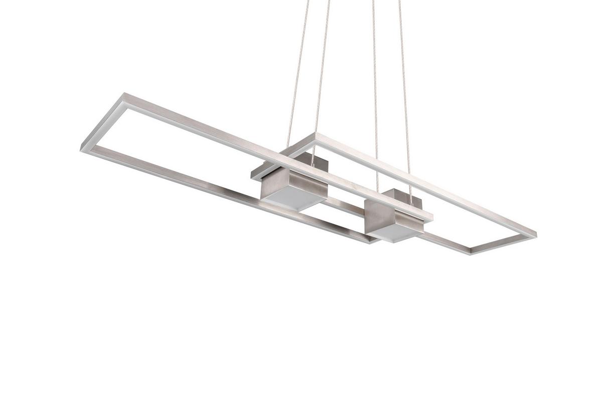 LED-Hängeleuchte Albany max. 37 Watt - Alufarben/Nickelfarben, Design, Metall (100/28/150cm) - Trio Leuchten