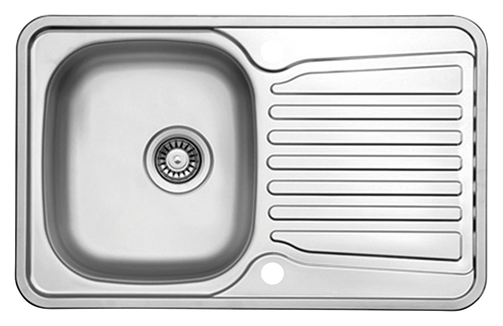 Spüle Basic45, Typ:1350024 Edelstahl - Edelstahlfarben, Metall (77,8/48,8cm) - HKT