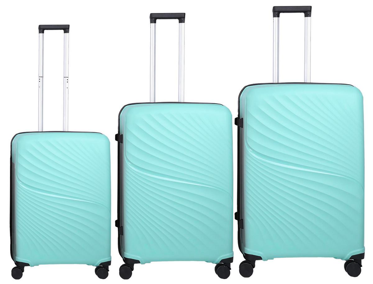 Reisekofferset Capri Mintgrün, 3-teilig - Mintgrün, KONVENTIONELL, Kunststoff/Textil - Mömax