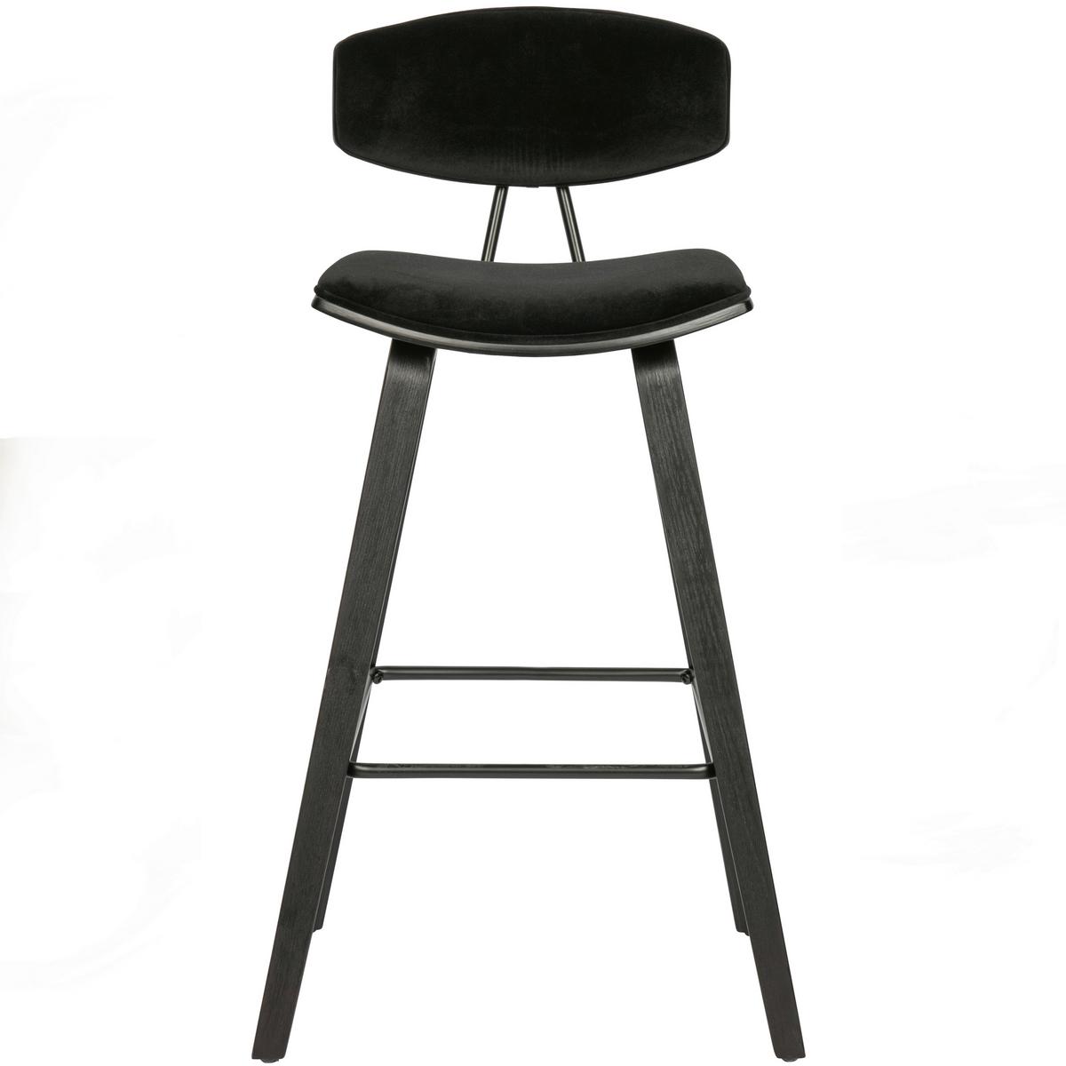 BARHOCKER-SET Senn Schwarz B: 42cm - Schwarz, MODERN, Textil/Metall (42/91/48cm) - Livetastic