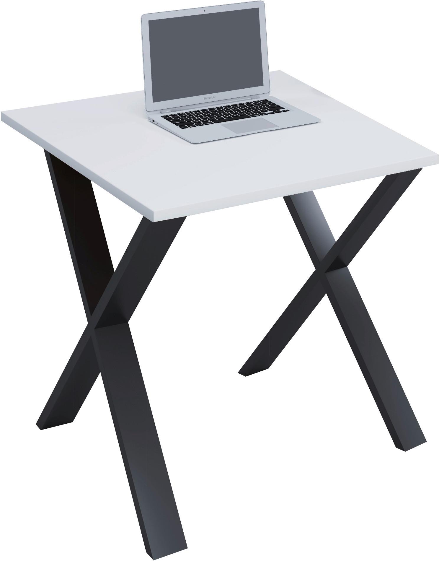 Schreibtisch Lona Schwarz/Weiß - Schwarz/Weiß, MODERN, Holzwerkstoff/Metall (80/50cm) - MID.YOU
