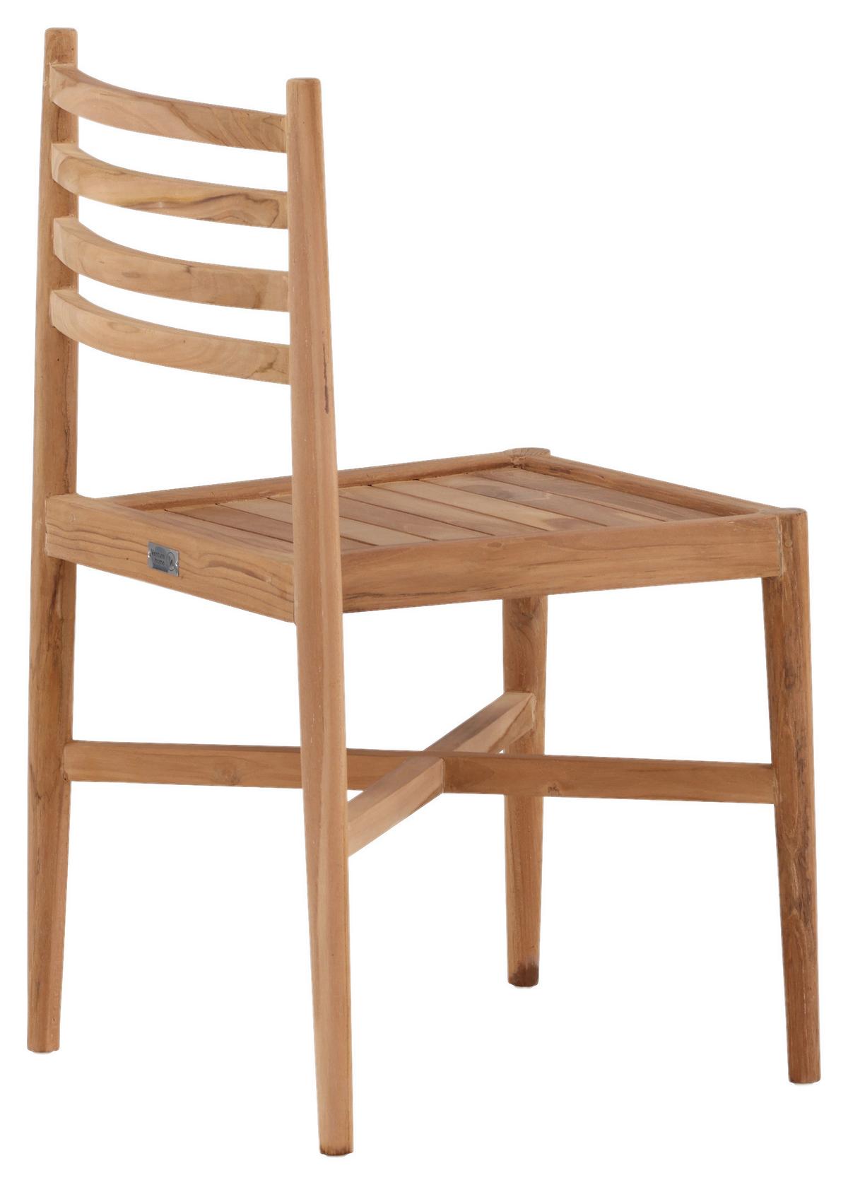 Stapelsessel Kenya ca. 50x81x52 cm Teakholz - Teakfarben, KONVENTIONELL, Holz (50/81/52cm) - Gardenson