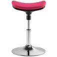 Hocker in Pink/chromefarben - Chromfarben/Pink, MODERN, Textil/Metall (40/34/51-67cm) - Mömax modern living