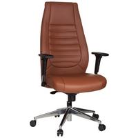 Pisarniški Stol Vitoro, Rjava - srebrne barve/rjava, Basics, kovina/umetna masa (65/133/65cm) - MID.YOU